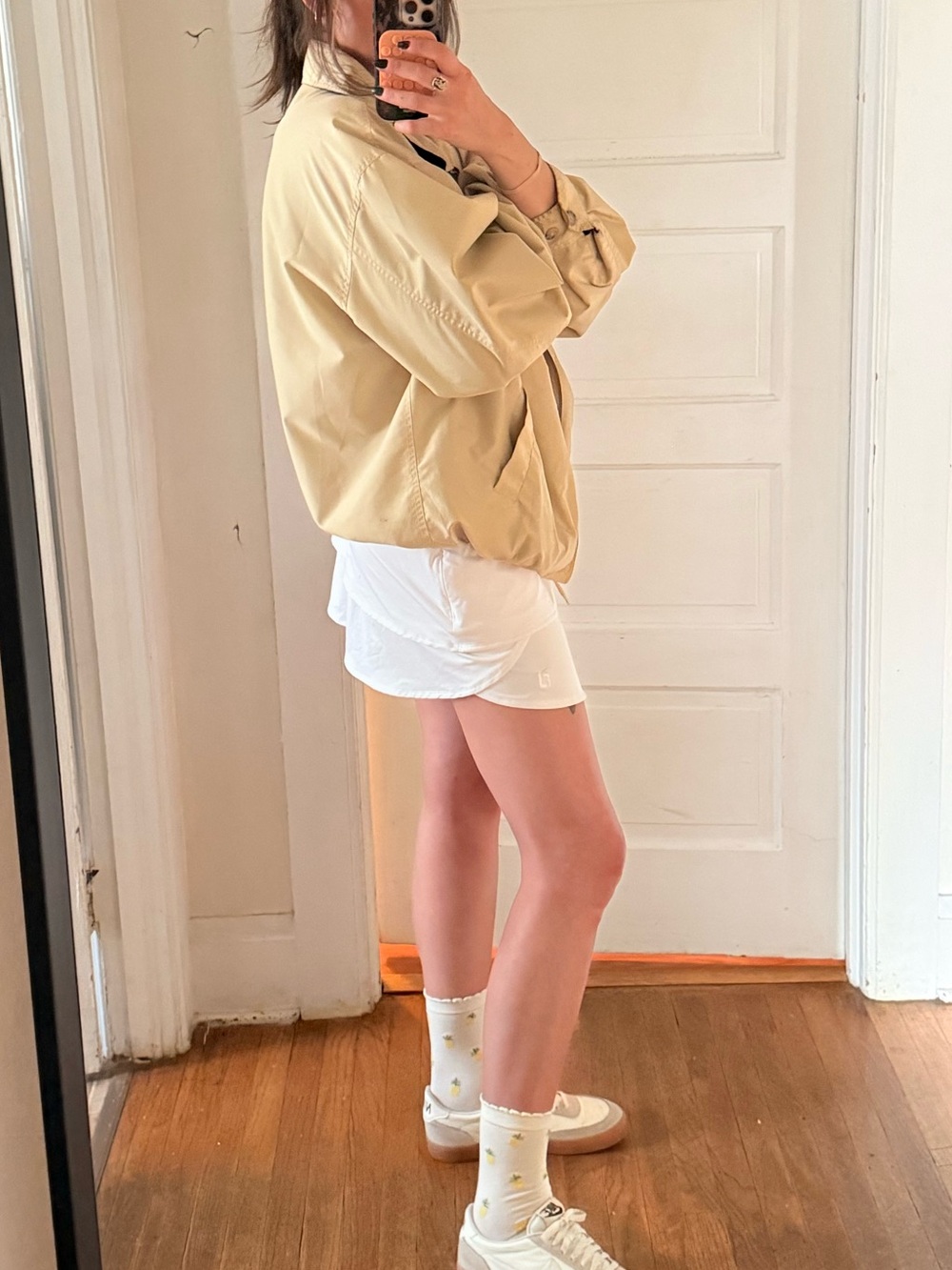 Beige Bomber Jacket - Men's Classic Zip-Up